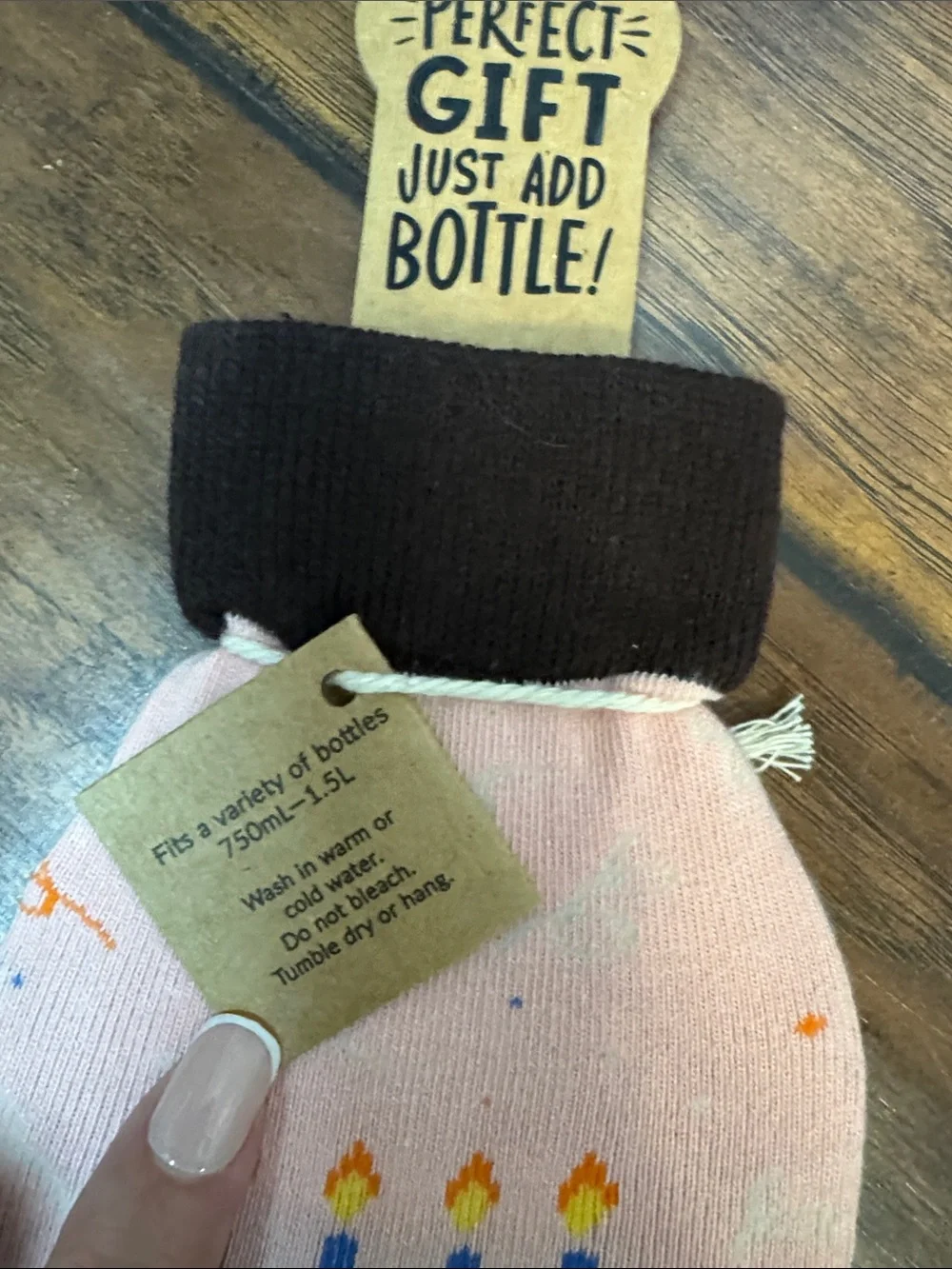Primitives by Kathy Wine Bottle Holder Birthday Cheers Better With Age Gift